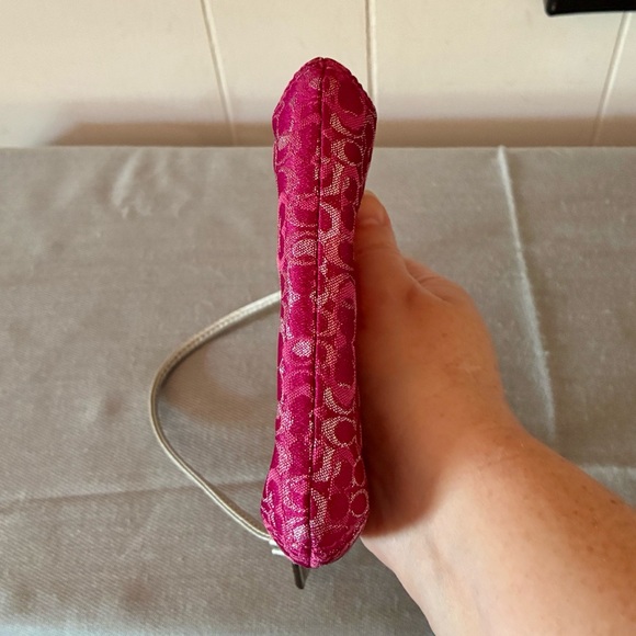 Coach Metallic Pink and Silver Wristlet - Picture 5 of 5